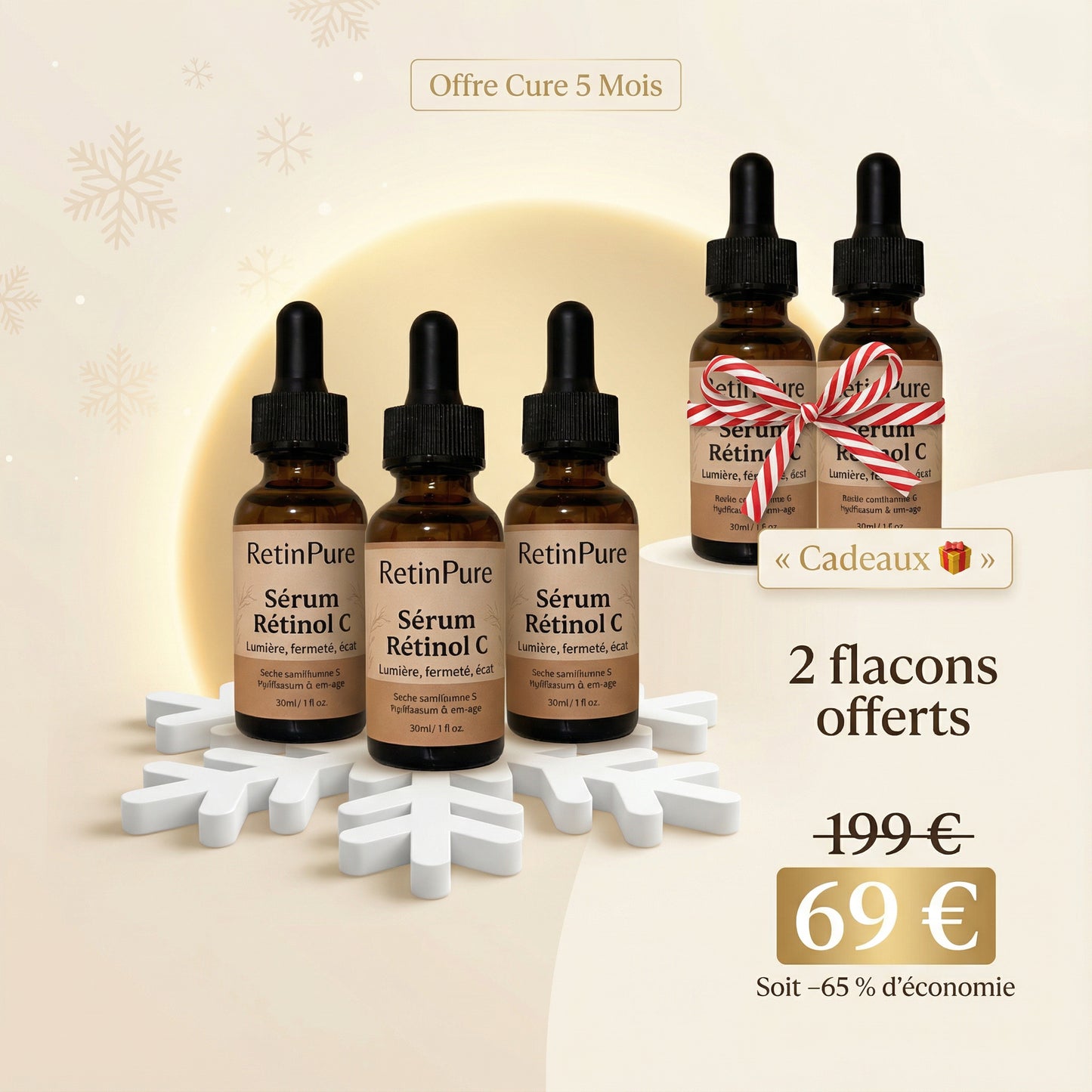 RetinPure™ – Sérum Rétinol & Vitamine C - Formulé par Dermatologues